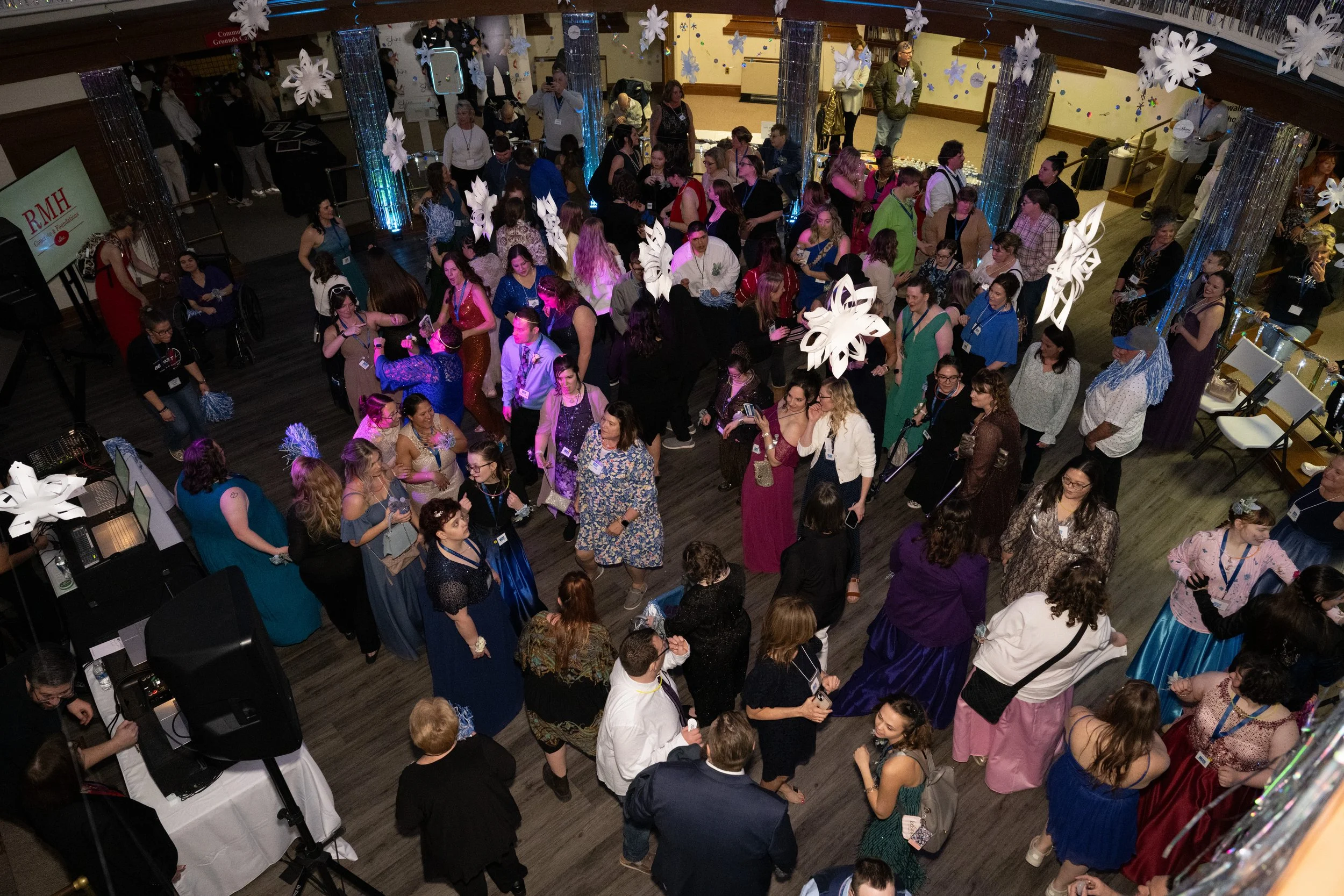 Night to Shine 2025 overhead view of the celebration